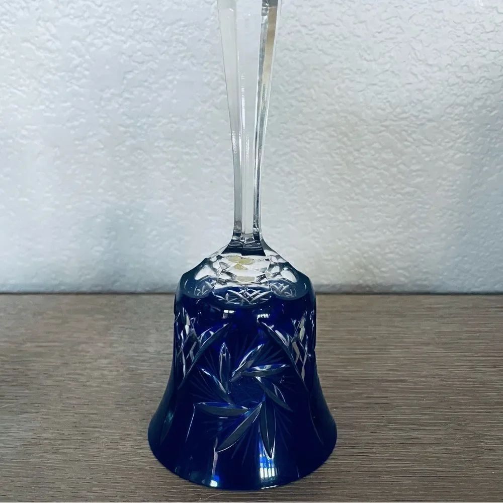 Hungarian Crystal Blue Glass Bell